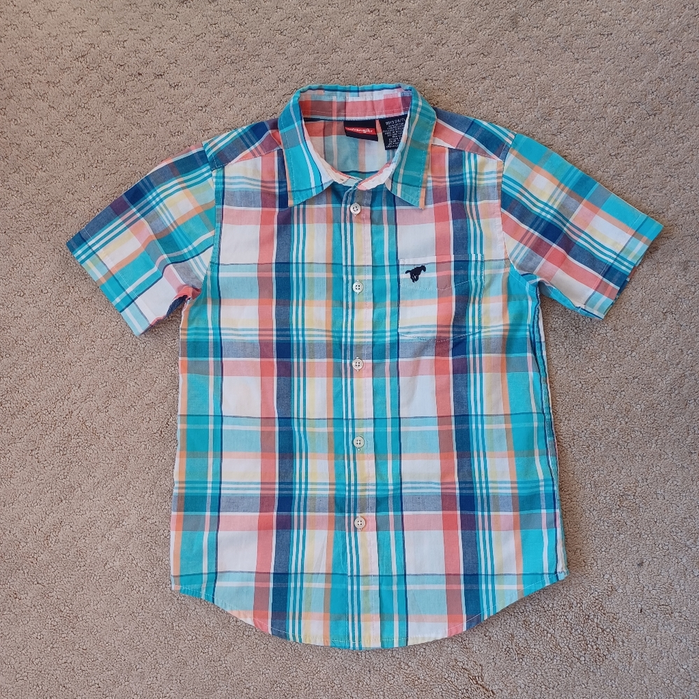 Boy's Wrangler Plaid Button Down Shirt (6/7Y)
